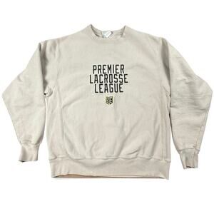 Champion Reverse Weave Premier Lacrosse League PLL Sweatshirt Oatmeal Mens Large